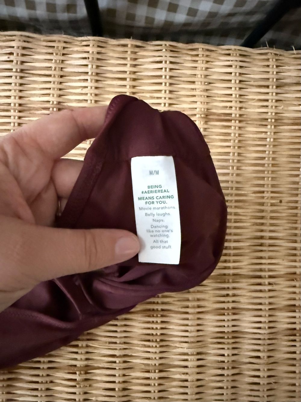 Aerie swim top scoop twist - Burgundy - Picture 3 of 4
